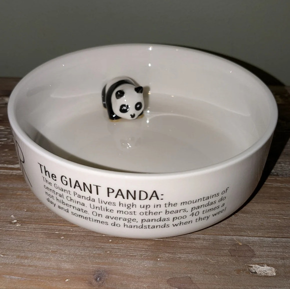 Honest Goods Double Diner 3D Panda Ceramic Bowl Set, 2 Cups - Picture 3 of 13